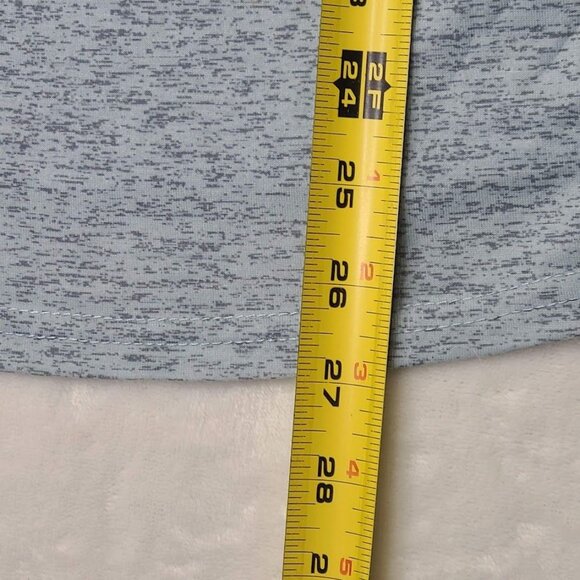 Long Sleeve Crew Neck T-Shirt Size L Diagonal Gradient Dark to Light Blue - Picture 7 of 8